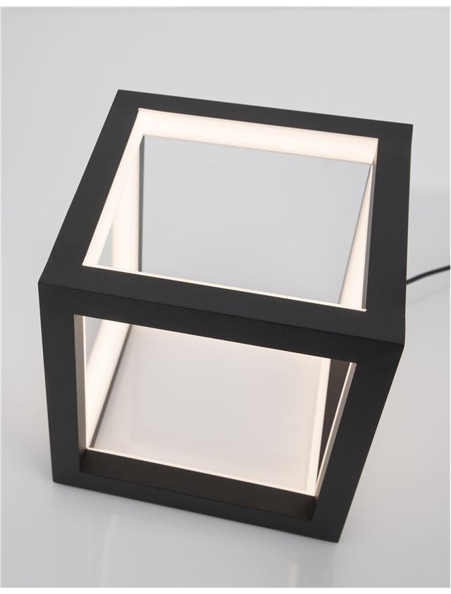 GABBIA Sandy Black Aluminium & Silicone LED 20 Watt 230 Volt 1500Lm 3000K IP20 L: 16 W: 16 H: 16 cm Dimmable