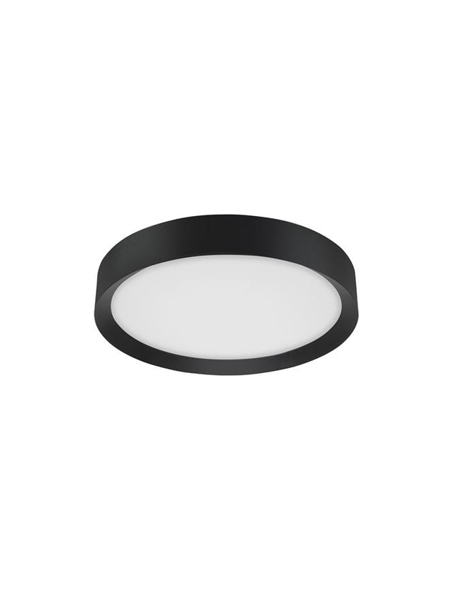 LUTON Sandy Black Aluminium Matt White Acrylic Diffuser LED 47 Watt 230 Volt 3525Lm 3000K IP20 D: 55 H: 8.5 cm