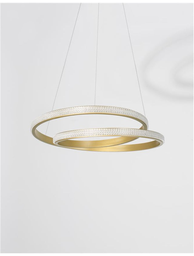 GRANIA Dimmable Matt Gold Aluminium & Acrylic LED 25 Watt 230 Volt 1900Lm 3000K IP20 D1: 55 D2: 35 H: 120 cm