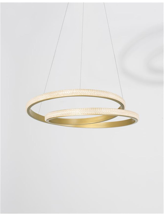 GRANIA Dimmable Matt Gold Aluminium & Acrylic LED 25 Watt 230 Volt 1900Lm 3000K IP20 D1: 55 D2: 35 H: 120 cm