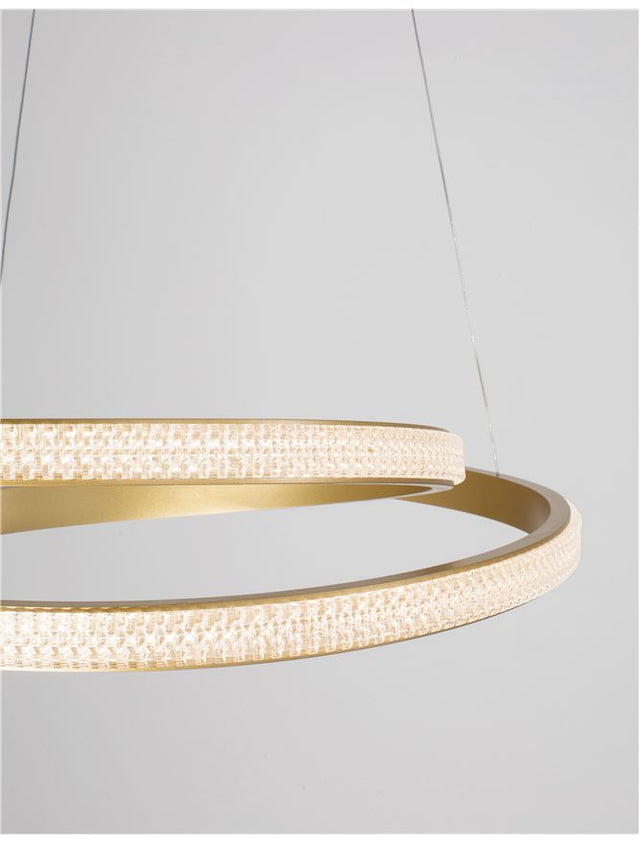 GRANIA Dimmable Matt Gold Aluminium & Acrylic LED 25 Watt 230 Volt 1900Lm 3000K IP20 D1: 55 D2: 35 H: 120 cm