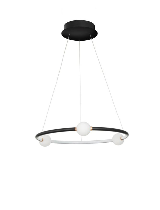 CELIA Dimmable Black Aluminium Opal Glass LED 36 Watt 230 Volt 2036Lm 3000K IP20 D: 64 W: 64 H: 120 cm