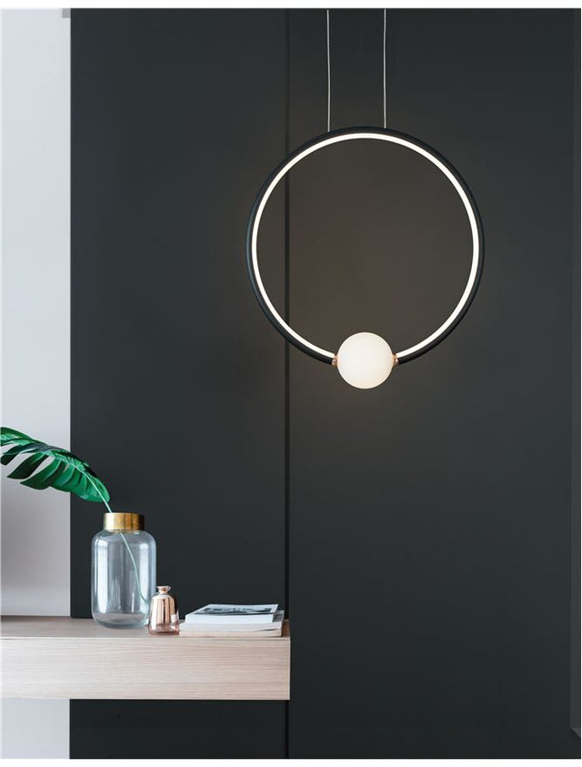 CELIA Dimmable Satin Gold Aluminium Opal Glass LED 25.6 Watt 230 Volt 1370Lm 3000K IP20 D: 43 W: 10 H: 120 cm