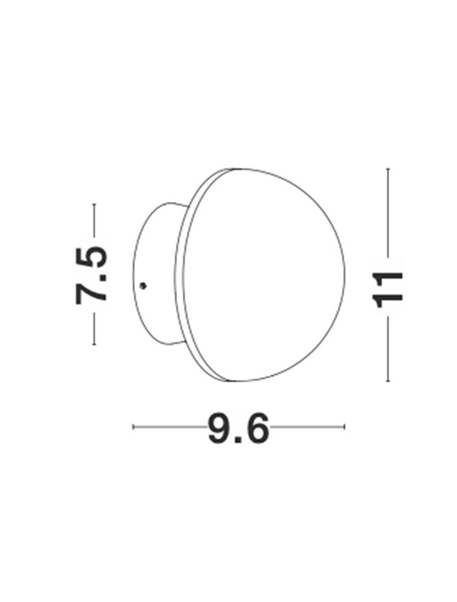 NETUNE White Gypsum & White Alumimium LED 6 Watt 220-240 Volt 160Lm 3000K IP20 D: 11 W: 9.6 H: 7.5 cm