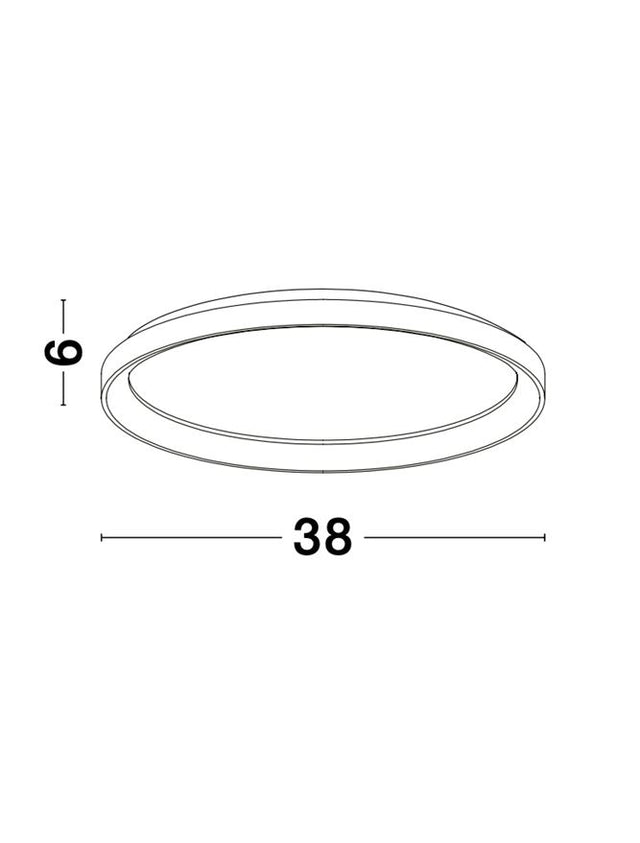 PERTINO Sandy White Aluminium & Acrylic LED 30 Watt 230 Volt 1800Lm 3000K IP20 D: 38 H: 6 cm