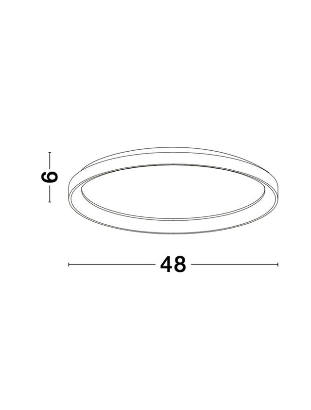 PERTINO Sandy White Aluminium & Acrylic LED 38 Watt 230 Volt 2280Lm 3000K IP20 D: 48 H: 6 cm