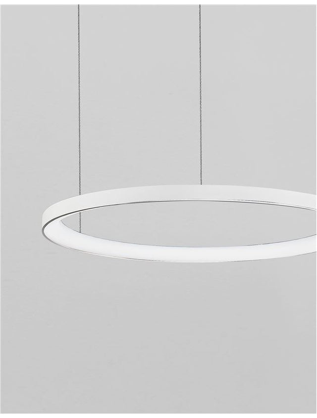 PERTINO Dimmable Sandy White Aluminium & Acrylic LED 48 Watt 230 Volt 2880Lm 3000K IP20 D: 58 H: 150 cm