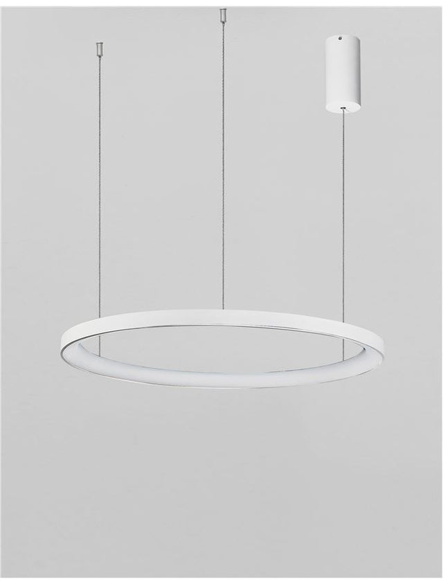 PERTINO Dimmable Sandy White Aluminium & Acrylic LED 48 Watt 230 Volt 2880Lm 3000K IP20 D: 58 H: 150 cm