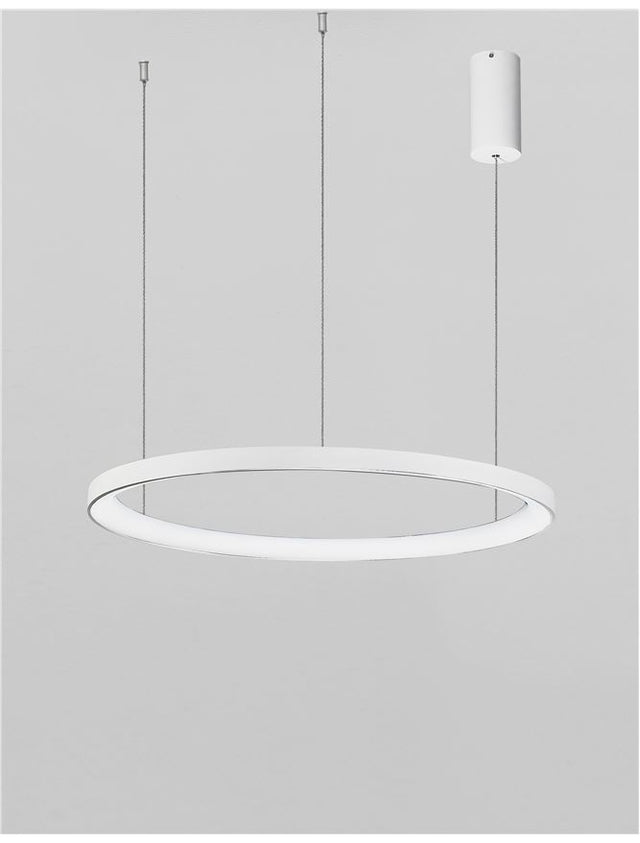 PERTINO Dimmable Sandy White Aluminium & Acrylic LED 48 Watt 230 Volt 2880Lm 3000K IP20 D: 58 H: 150 cm