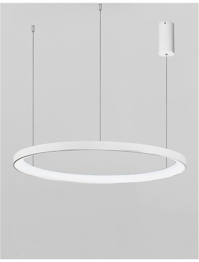 PERTINO Dimmable Sandy White Aluminium & Acrylic LED 60 Watt 230 Volt 3600Lm 3000K IP20 D: 78 H: 150 cm