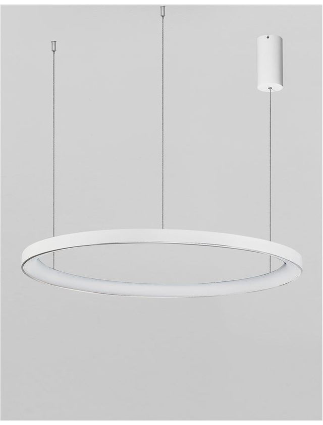 PERTINO Dimmable Sandy White Aluminium & Acrylic LED 60 Watt 230 Volt 3600Lm 3000K IP20 D: 78 H: 150 cm