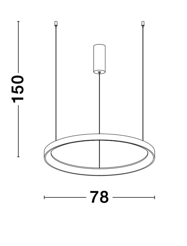 PERTINO Dimmable Sandy White Aluminium & Acrylic LED 60 Watt 230 Volt 3600Lm 3000K IP20 D: 78 H: 150 cm