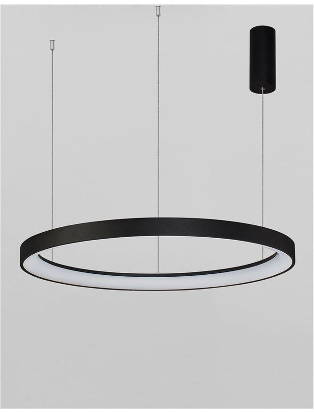 PERTINO Dimmable Sandy Black Aluminium & Acrylic LED 60 Watt 230 Volt 3600Lm 3000K IP20 D: 78 H: 150 cm