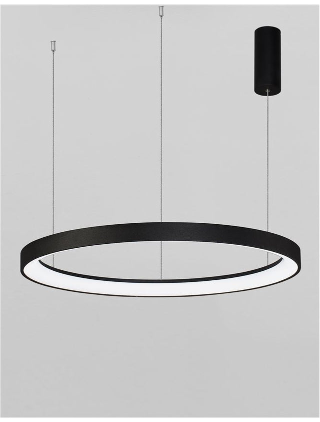 PERTINO Dimmable Sandy Black Aluminium & Acrylic LED 60 Watt 230 Volt 3600Lm 3000K IP20 D: 78 H: 150 cm