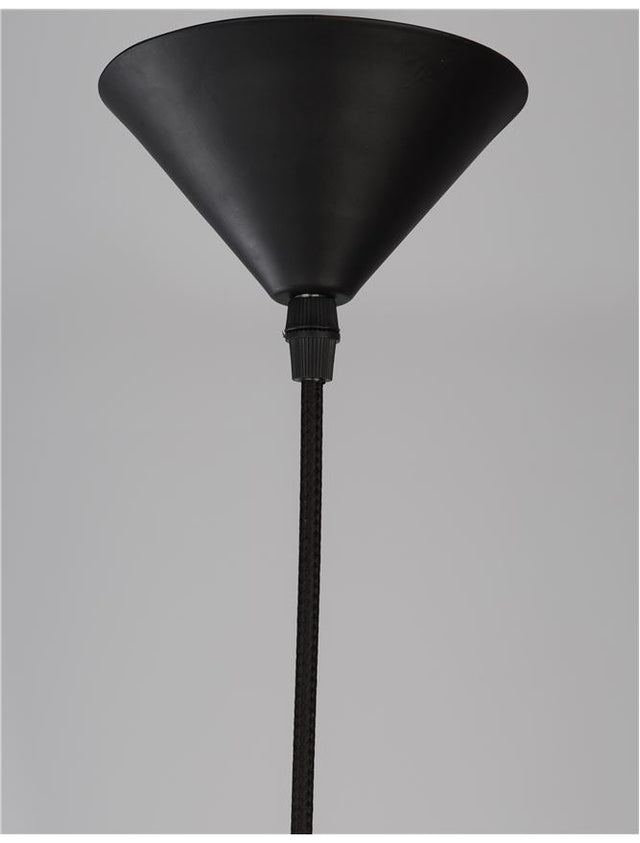 GRIFFIN Black Paper Black Fabric Wire & Base LED E27 1x12 Watt 230 Volt IP20 Bulb Excluded D: 30.5 H1: 33 H2: 215 cm