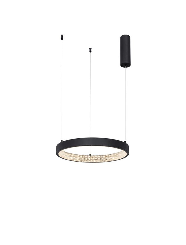 PRESTON Dimmable Sandy Black Aluminium & Acrylic LED 25 Watt 230 Volt 1800Lm 3000K IP20 40 D: 40 H1: 4 H2: 120 cm