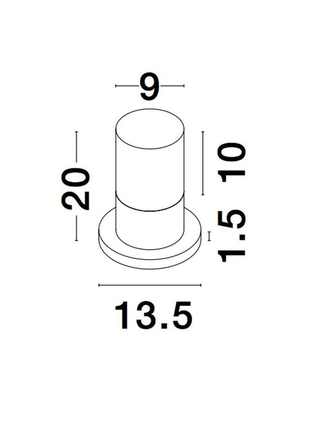 NOTEN Sandy Black Aluminium Clear & White Acrylic LED 10 Watt 780Lm 3000K CRI>80 220-240 Volt
Beam Angle 120° IP65 D: 9 H: 20 cm