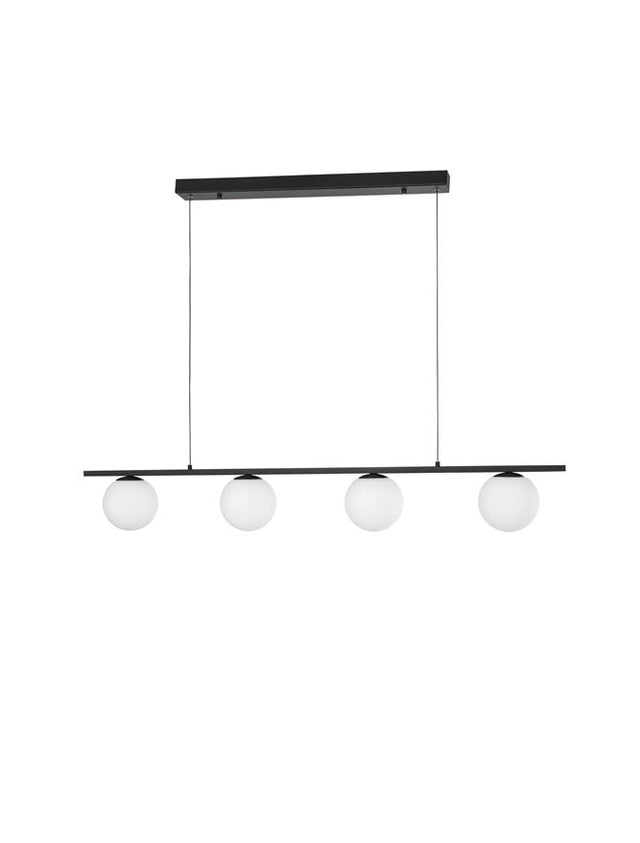 JOLINE Sandy Black Metal & A luminium White Opal Glass LED 32 Watt 240 Volt 2060Lm 3200K IP20 L: 72 W: 12.5 H: 120 cm