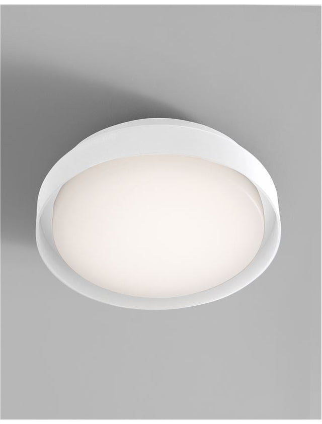 OLIVER Sandy White Aluminium Acrylic Diffuser LED 20 Watt 1550Lm 3000K CRI>80 100-240 Volt 50Hz Beam Angle 92°  IP65 D: 27 H: 7 cm