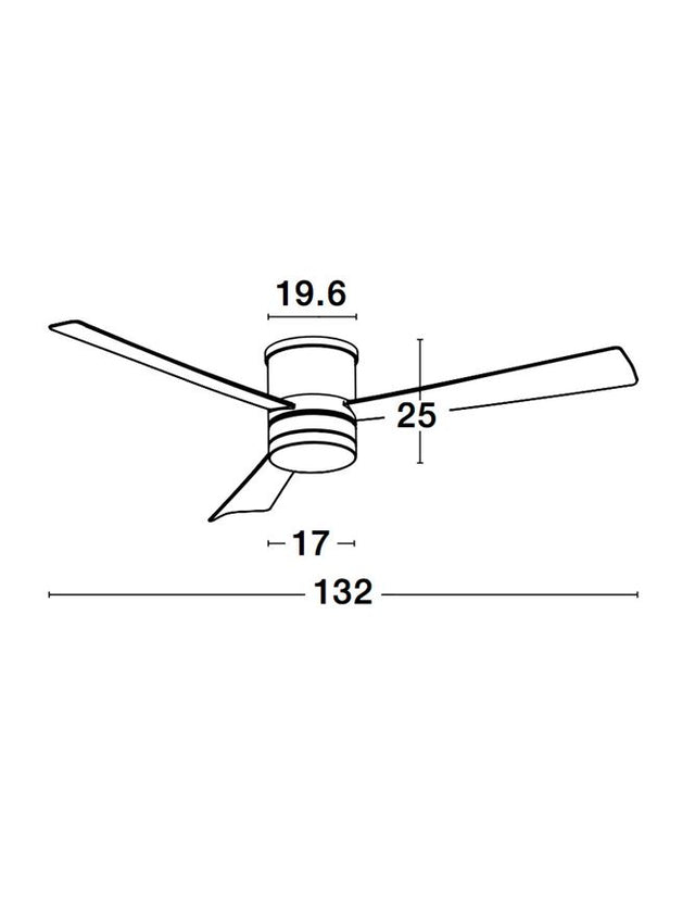 SILKY Matt White Steel & Glass White Plywood D: 132 cm H: 25 cm 5 Speed Remot 35W