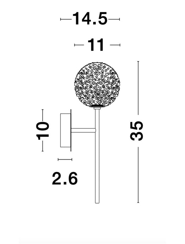 MIRANO Clear Structured Glass & Brass Gold LED G9 1x5 Watt 230 Volt IP20 Bulb Excluded L: 14.5 W: 14.5 H: 35 cm