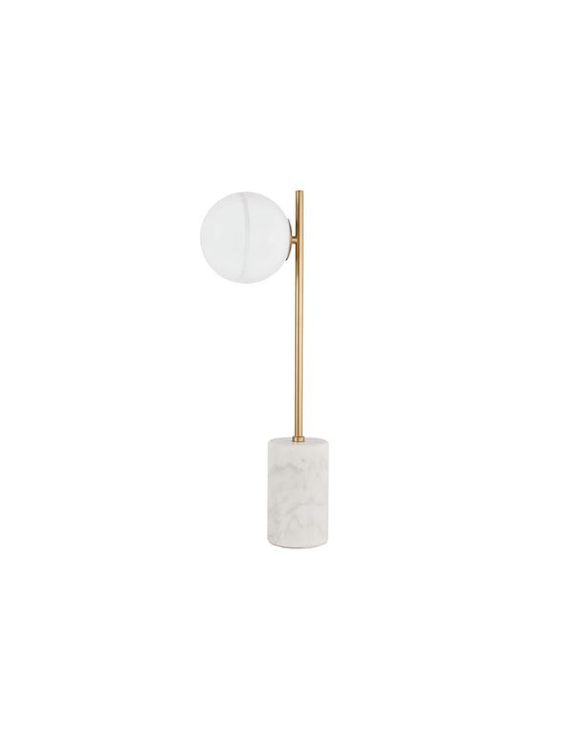 CANTONA White Opal Glass Brass Gold & Marble LED G9 1x5 Watt 230 Volt IP20 Bulb Excluded L: 22 H: 56 cm