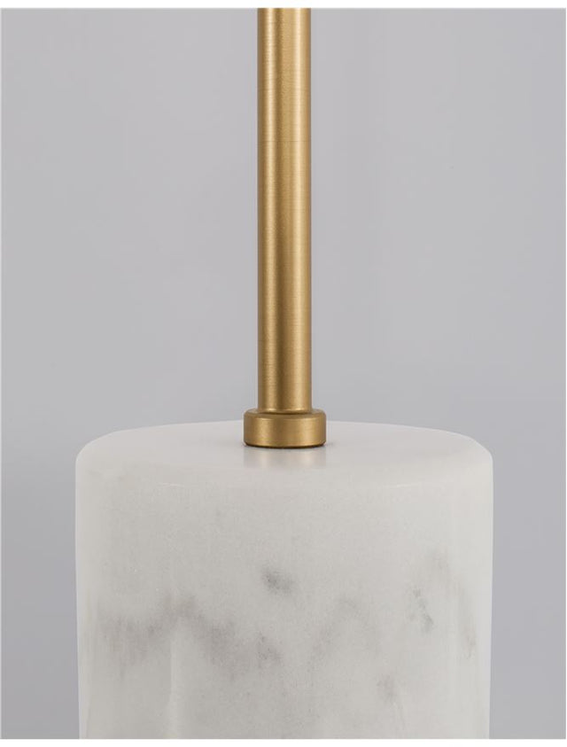 CANTONA White Opal Glass Brass Gold & Marble LED G9 1x5 Watt 230 Volt IP20 Bulb Excluded L: 22 H: 56 cm