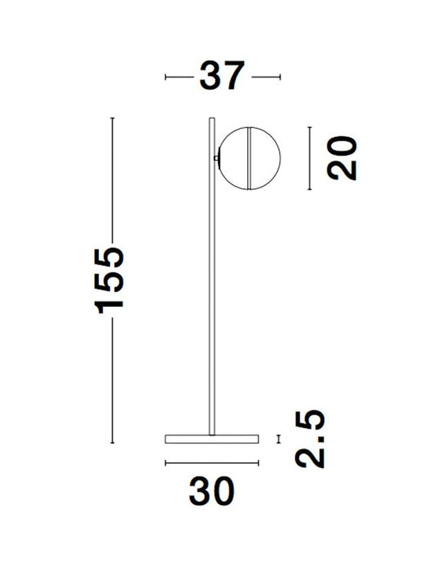 CANTONA White Opal Glass Brass Gold & Marble LED E27 1x12 Watt 230 Volt IP20 Bulb Excluded D1: 30 D2: 20 H: 155 cm