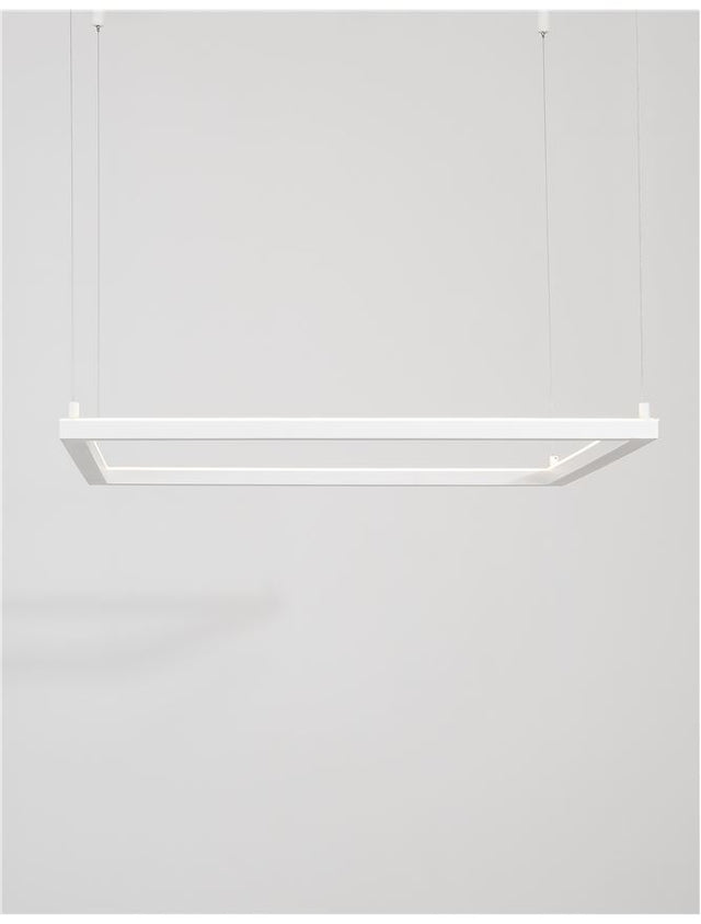 ETERNA Dimmable Sandy White Aluminium & Acrylic LED 40 Watt 230 Volt 3000Lm 3000K IP20 L: 75 H: 120 cm