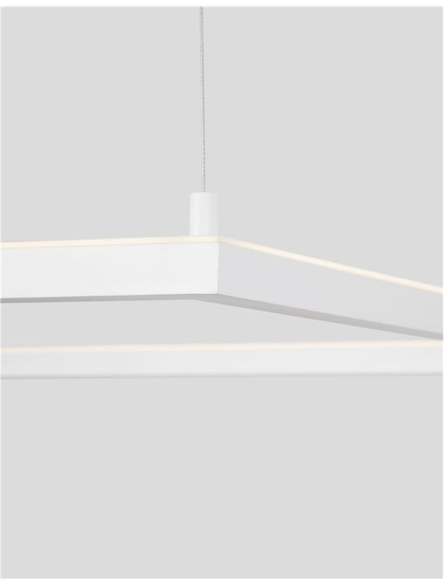 ETERNA Dimmable Sandy White Aluminium & Acrylic LED 40 Watt 230 Volt 3000Lm 3000K IP20 L: 75 H: 120 cm