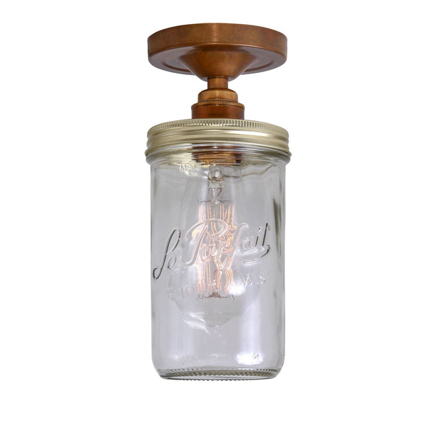 Jam Jar Flush Ceiling Light