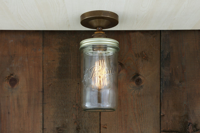 Jam Jar Flush Ceiling Light