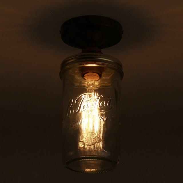 Jam Jar Flush Ceiling Light