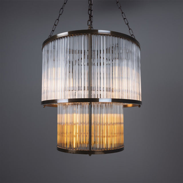 Caledon Brass Two-Tier Chandelier