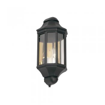 WESTMINSTER WALL LANTERN FLUSH BLACK 60W