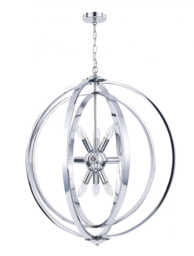 Atlas 9 Light Pendant Polished Chrome