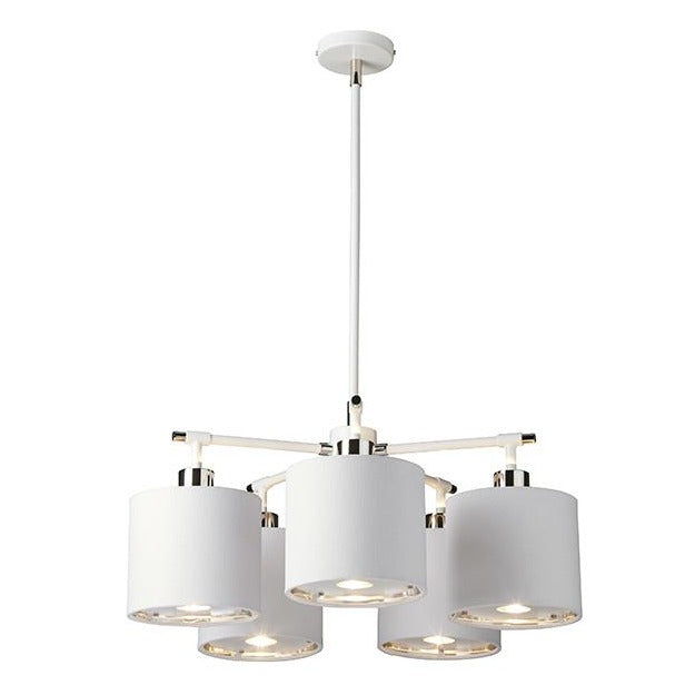 Balance 5lt Chandelier White/Polished Nickel