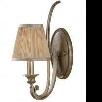 Abbey 1Lt Wall Light 1 Light Wall Light With Mushrooms Pleated Hardback