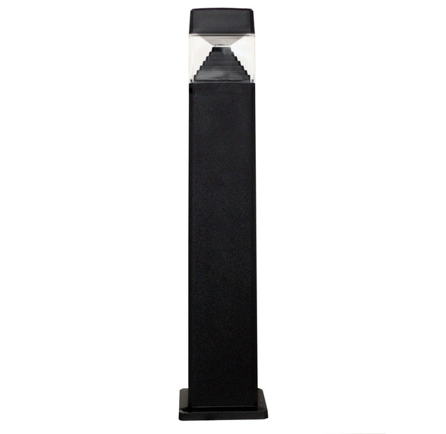 Ester 800 mm Black Clear LED 10W Bollard Post Light