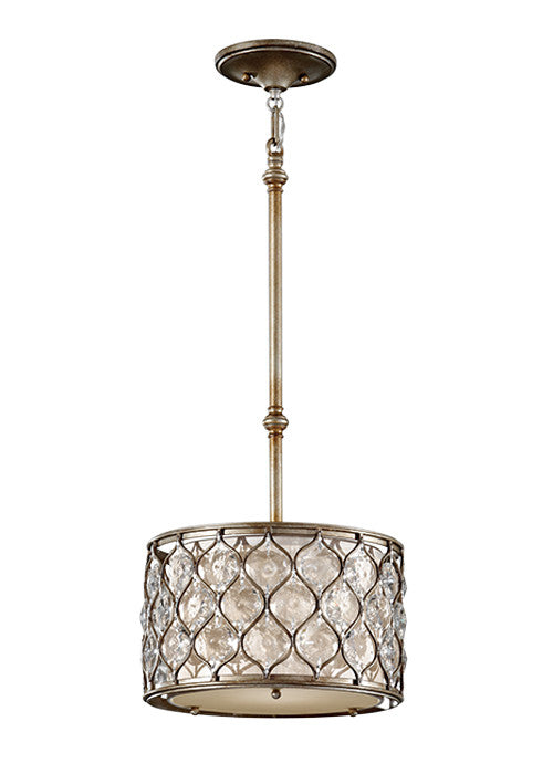 Lucia Pendant Light 1 Light Pendant With Linen Fabric