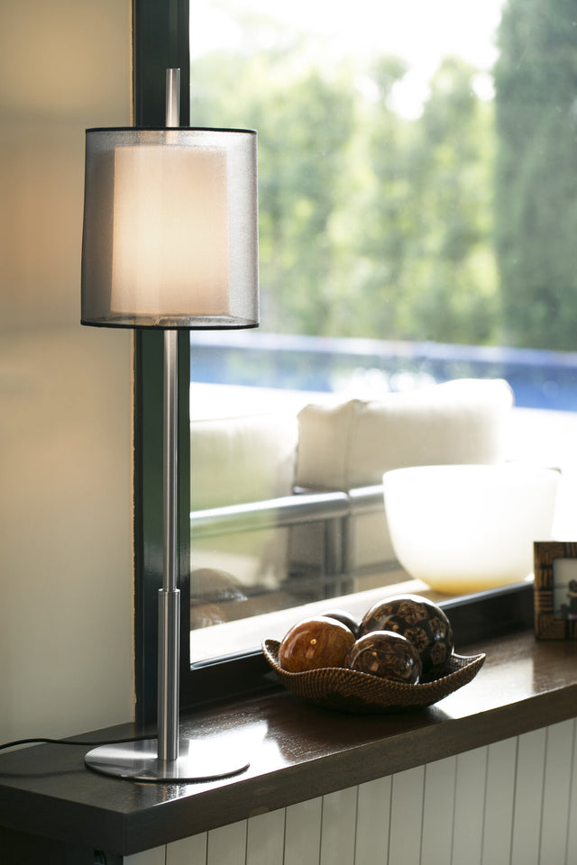 SABA NICKEL MATT TABLE LAMP E27 40W