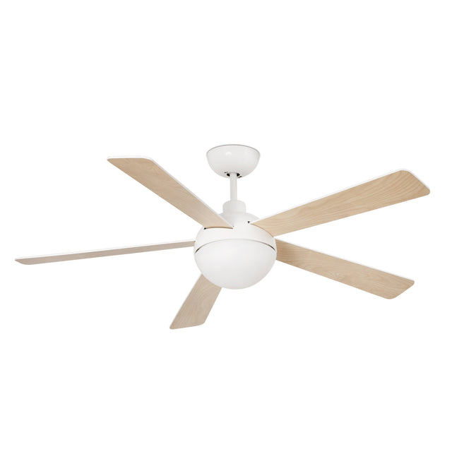 IZARO Ø1320MM CEILING FAN WHITE 5 BLADES LED 15W