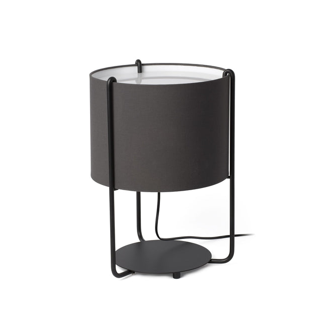 DRUM BLACK TABLE LAMP 1XE27