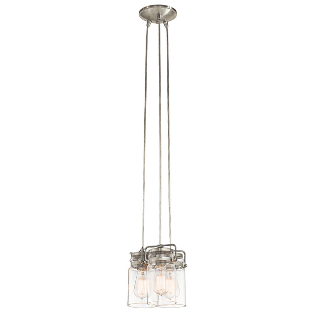 Brinley 3lt Pendant Brushed Nickel