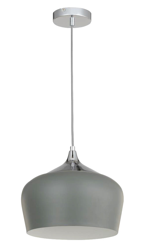 Modena 1 Light Grey Metal Pendant