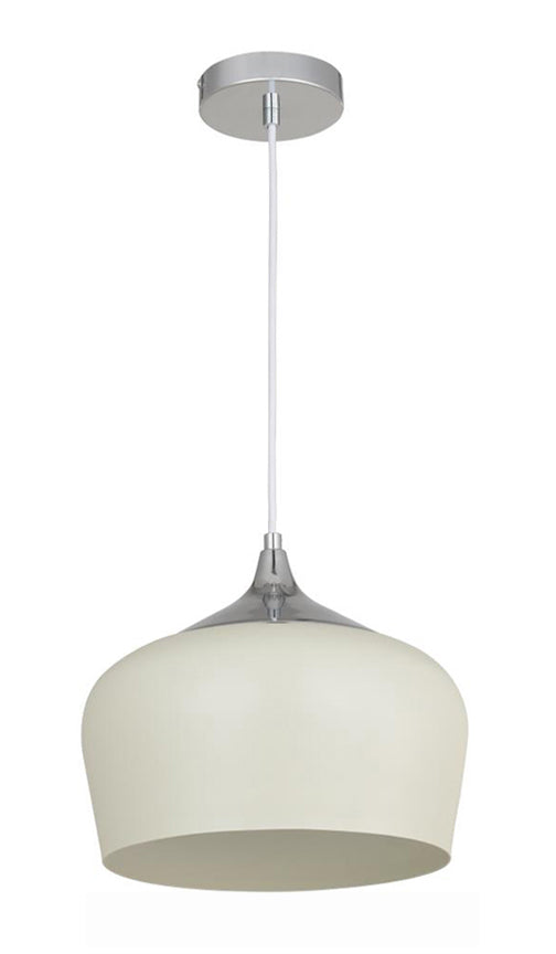 Modena 1 Light Cream Metal Pendant